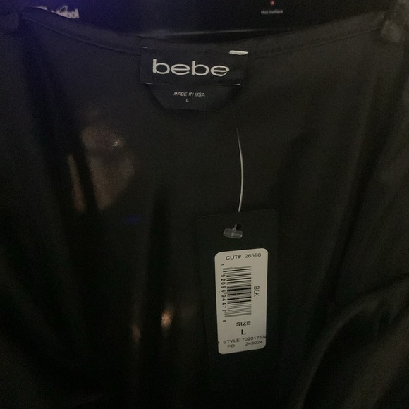 Black BeBe Silk/Satin Dress - Picture 3 of 3